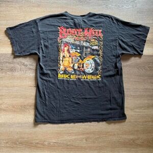 Boot Hill Saloon pin up girl biker tee Size XL